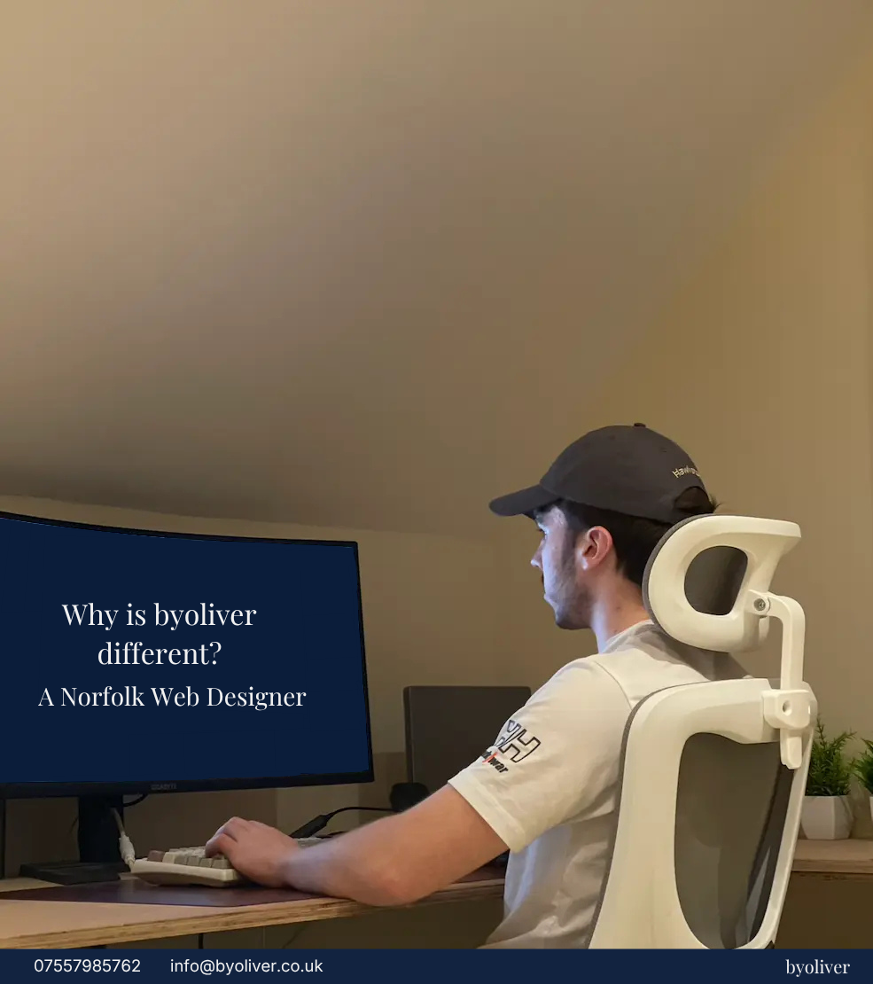 Norfolk Web Designer - byoliver - blog image - sitting at desk