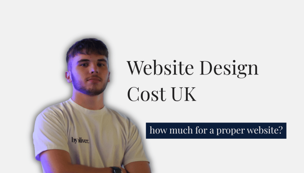 website design cost on a white background with oliver