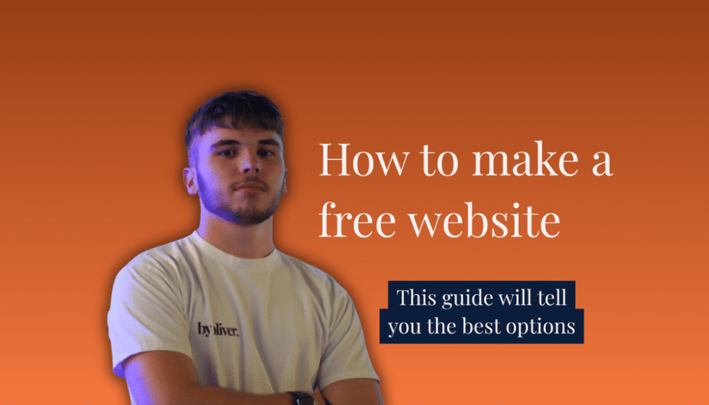 how to make a website that is free text next to a picture of Oliver
