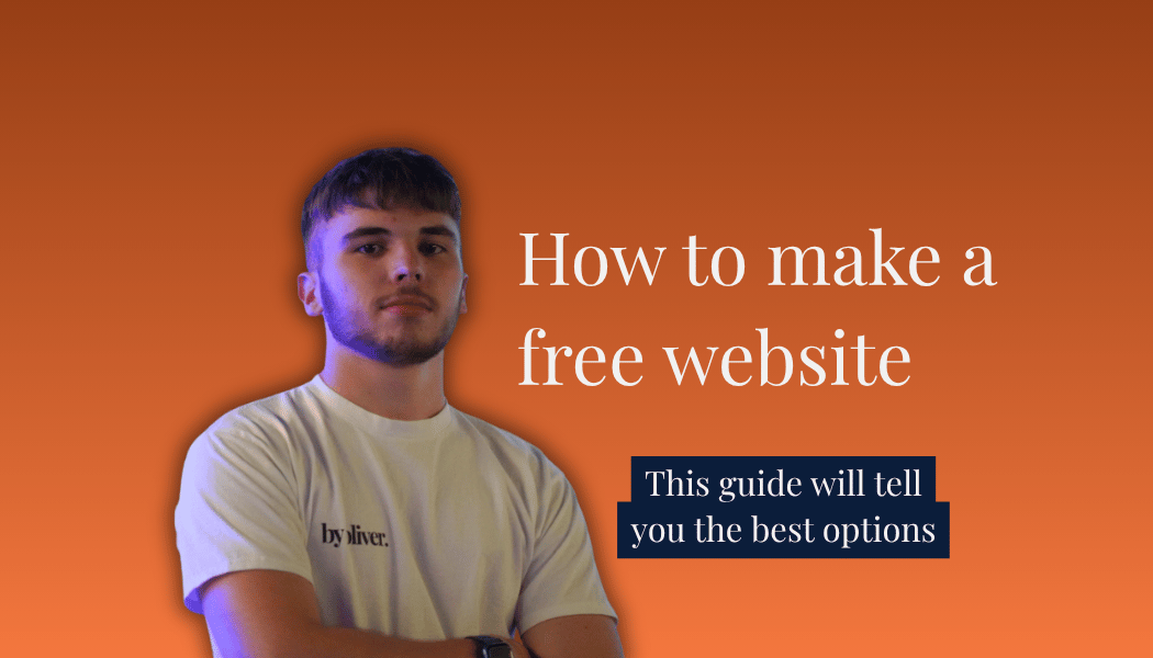 how to make a website that is free text next to a picture of Oliver