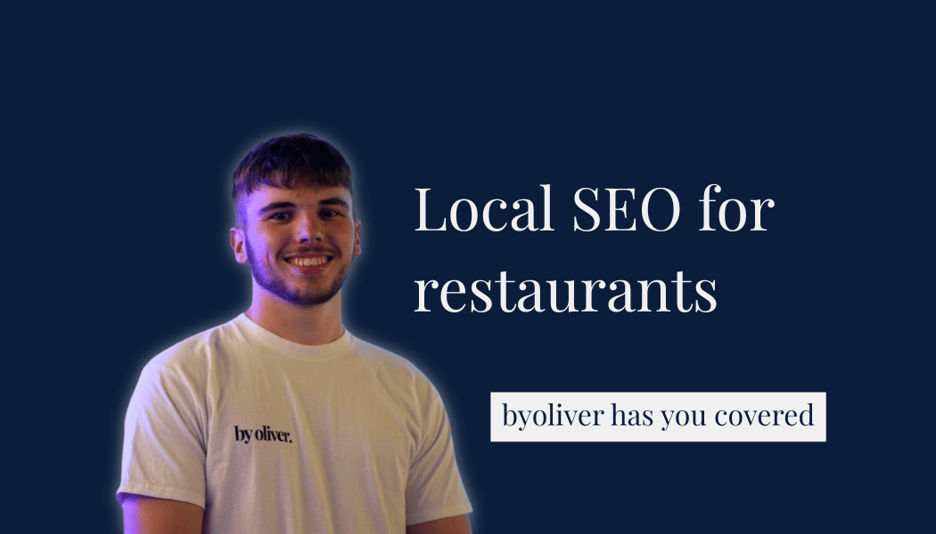 local seo for restaurants text on a picture of oliver