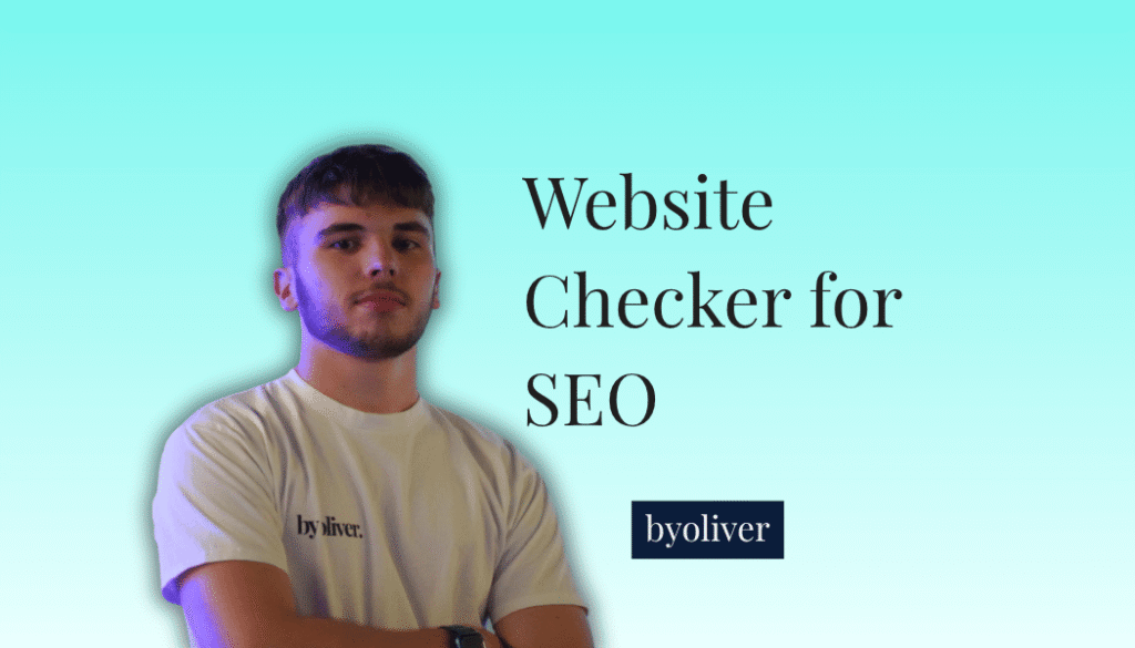 Website Checker SEO text next to a picture of oliver