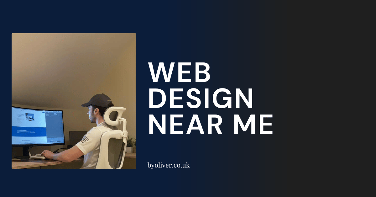 web page design near me text on an edited image