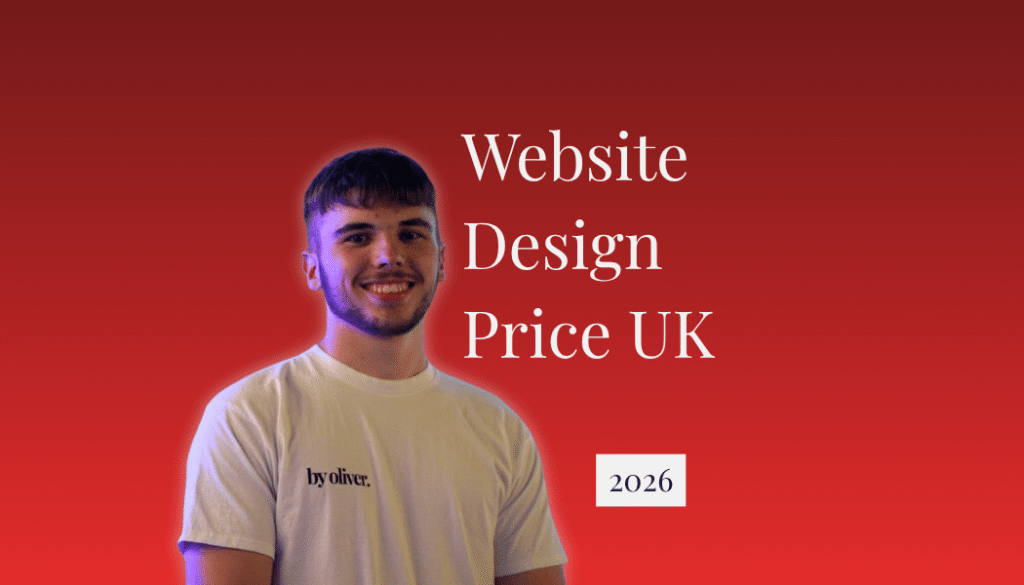 website design price UK text next to a picture of Oliver