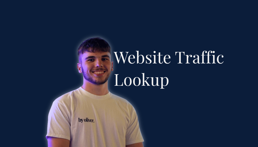 Website Traffic Lookup text next to a picture of Oliver