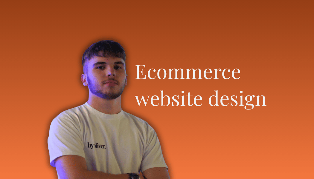 ecommerce website design text next to a picture of byoliver
