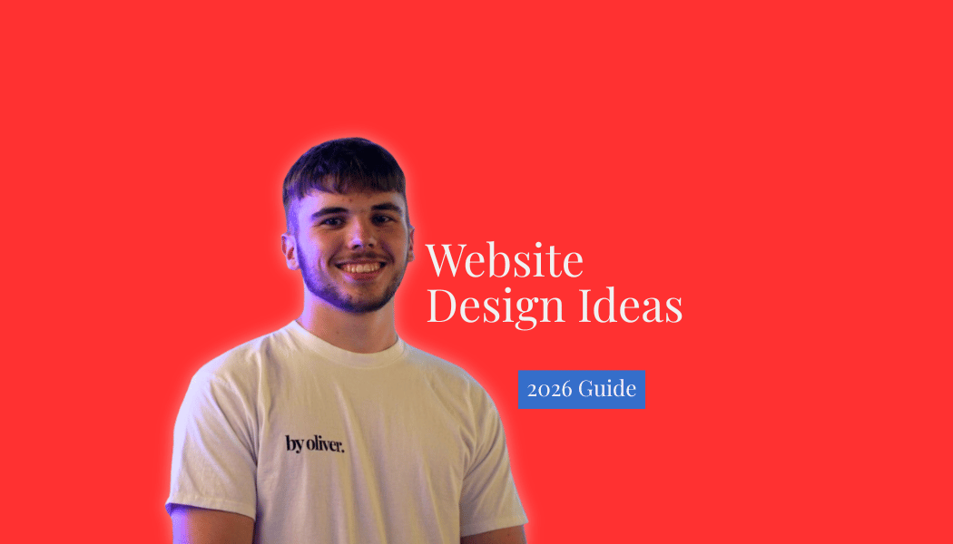 website design ideas text next to a picture of Oliver