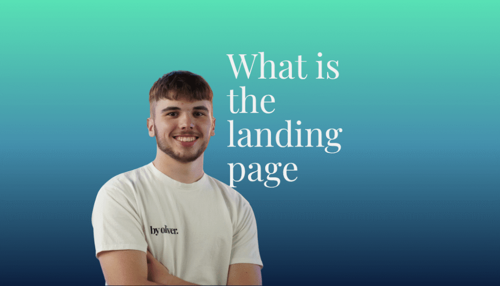 what is the landing page text next to a picture of Oliver