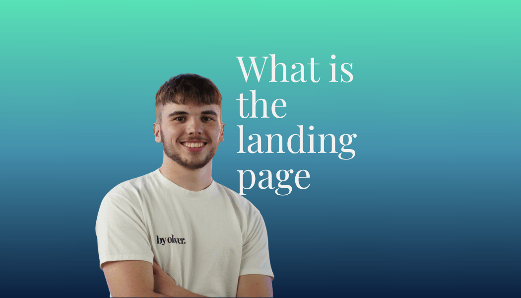 what is the landing page text next to a picture of Oliver