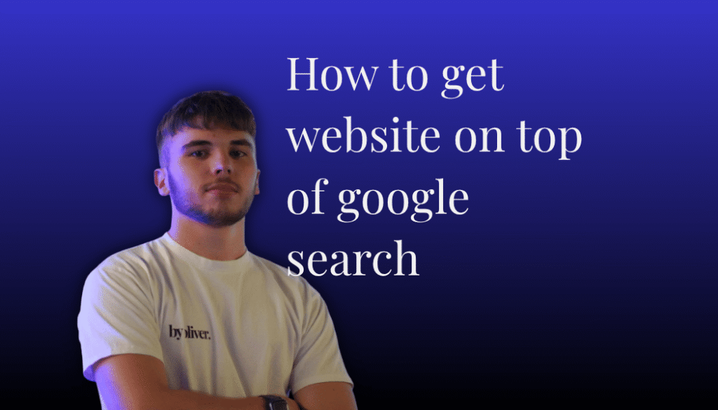 how to get website on top of google search text next to a picture of oliver